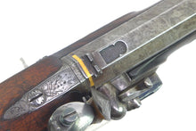 Load image into Gallery viewer, Flintlock Officers Duelling Pistols by John Bass, good pair. SN X2074