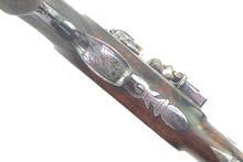 Load image into Gallery viewer, Flintlock Officers Duelling Pistols by John Bass, good pair. SN X2074