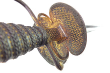 Load image into Gallery viewer, French Small Sword with Chiselled Iron Hilt with Gold Inlay. SN8785