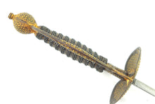Load image into Gallery viewer, French Small Sword with Chiselled Iron Hilt with Gold Inlay. SN8785