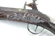 Load image into Gallery viewer, Tuscan Miquelet Lock Silver Mounted Holster Pistol. SN X2003