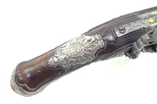 Load image into Gallery viewer, Tuscan Miquelet Lock Silver Mounted Holster Pistol. SN X2003