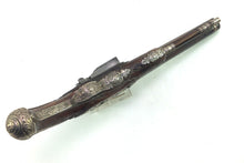 Load image into Gallery viewer, Tuscan Miquelet Lock Silver Mounted Holster Pistol. SN X2003