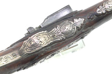 Load image into Gallery viewer, Tuscan Miquelet Lock Silver Mounted Holster Pistol. SN X2003