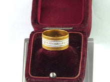 Load image into Gallery viewer, Gold & White Enamel Mourning Ring. SN 8556