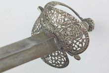 Load image into Gallery viewer, Officers Silver Hilted Small Sword by William Kinman, very fine. SN 8884