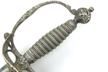 Load image into Gallery viewer, Officers Silver Hilted Small Sword by William Kinman, very fine. SN 8884