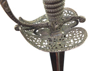 Load image into Gallery viewer, Officers Silver Hilted Small Sword by William Kinman, very fine. SN 8884