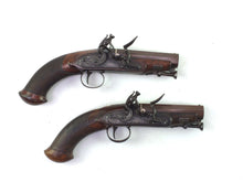 Load image into Gallery viewer, Pair of Flintlock Officers Pistols by Thomas J. Mortimer. SN 8761