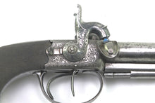 Load image into Gallery viewer, Percussion Double Barrelled Box Lock Travelling Pistol, 52 Bore, Cased. SN 910