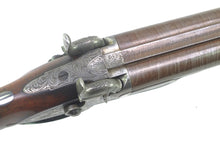 Load image into Gallery viewer, Percussion Sporting Gun, Double Barrelled 14 Bore by Joseph Egg, very fine, cased. SN X2059