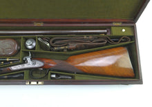 Load image into Gallery viewer, Percussion Sporting Gun, Double Barrelled 14 Bore by Joseph Egg, very fine, cased. SN X2059