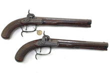 Load image into Gallery viewer, Percussion Duelling Pistols by Durs Egg, fine cased pair. SN 8977