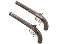 Load image into Gallery viewer, Percussion Duelling Pistols by Durs Egg, fine cased pair. SN 8977