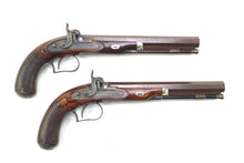 Load image into Gallery viewer, Percussion Duelling Pistols by Joseph Egg, fine cased pair. SN 8895
