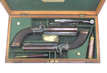 Load image into Gallery viewer, Percussion Man Stopper Belt Pistols by E & W Bond, London, fine pair. SN 9009