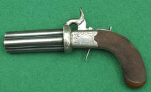 Load image into Gallery viewer, A Rare Four Barrelled, Hand Rotated Percussion Pepperbox by John Dickson of Edinburgh. SN 8484