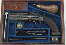 Load image into Gallery viewer, Percussion Pepperbox Revolver by J Purdey London, rare, cased. SN 8975