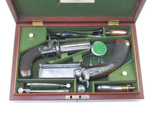 Load image into Gallery viewer, Brace Percussion Pistols Wilkinson over under pistol five shot 96 bore pepperbox revolver. SN 8713