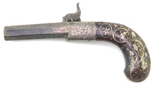 Load image into Gallery viewer, Side Action Percussion Pocket Pistol with silver inlayed butt. SN 8853