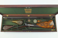 Load image into Gallery viewer, Double Barrel Percussion Sporting Gun by John Probin, fine, cased. SN 8930