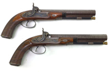 Load image into Gallery viewer, Percussion Target or Duelling Pistols by Joseph Manton, fine rare cased pair. SN 8950