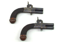 Load image into Gallery viewer, Percussion Turnover Pistols by Isaac Riviere, Fine Cased Pair. SN 8985