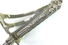 Load image into Gallery viewer, St Georges Rifles Presentation Sword, German silver scabbard, very fine. SN 8819