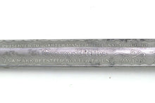 Load image into Gallery viewer, St Georges Rifles Presentation Sword, German silver scabbard, very fine. SN 8819