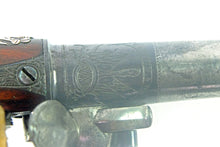 Load image into Gallery viewer, Flintlock Queen Anne Pistols by Griffin and Tow of London, a very fine cased pair. SN 8751