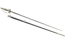 Load image into Gallery viewer, French Steel Small Sword with Blue & Gilt Blade. SN 8885