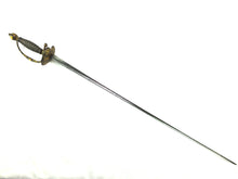 Load image into Gallery viewer, French Chiselled Iron Hilt With Gold Inlay Small Sword. SN 8575