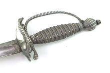 Load image into Gallery viewer, Irish Silver Hilted Small Sword with Scabbard, very fine. SN 8983
