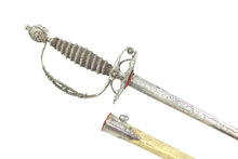 Load image into Gallery viewer, Small Sword English Cut Steel Hilt made at Woodstock, very fine & rare. SN 8976