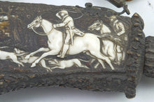 Load image into Gallery viewer, Powder Flask Very Fine South German Carved Staghorn Powder. SN 9031