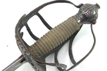 Load image into Gallery viewer, Officers Mortuary Hilted Back Sword, fine, English Civil War. SN 8935