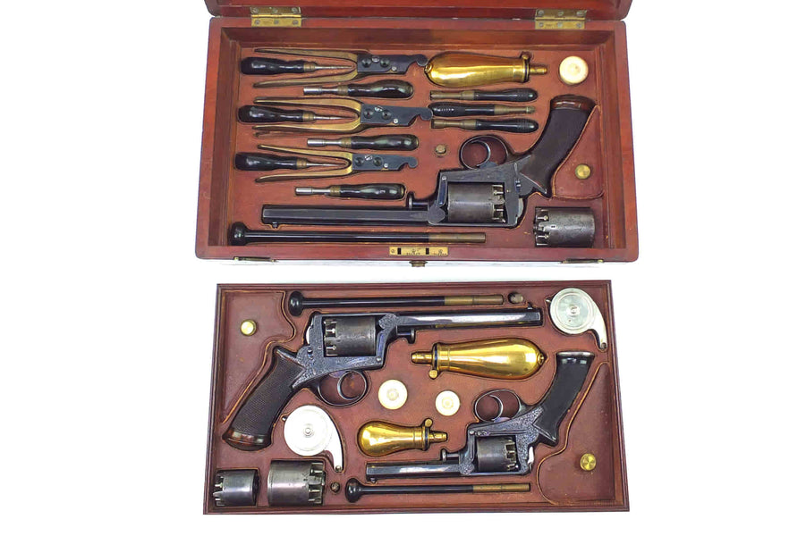 English Percussion Revolvers Adams Patent 1851 King Willem Five Shot Revolvers