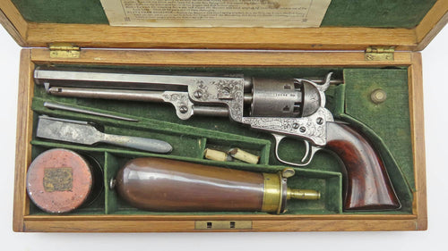 Bank Note Engraved Colt London Navy Revolver. Ref X3418