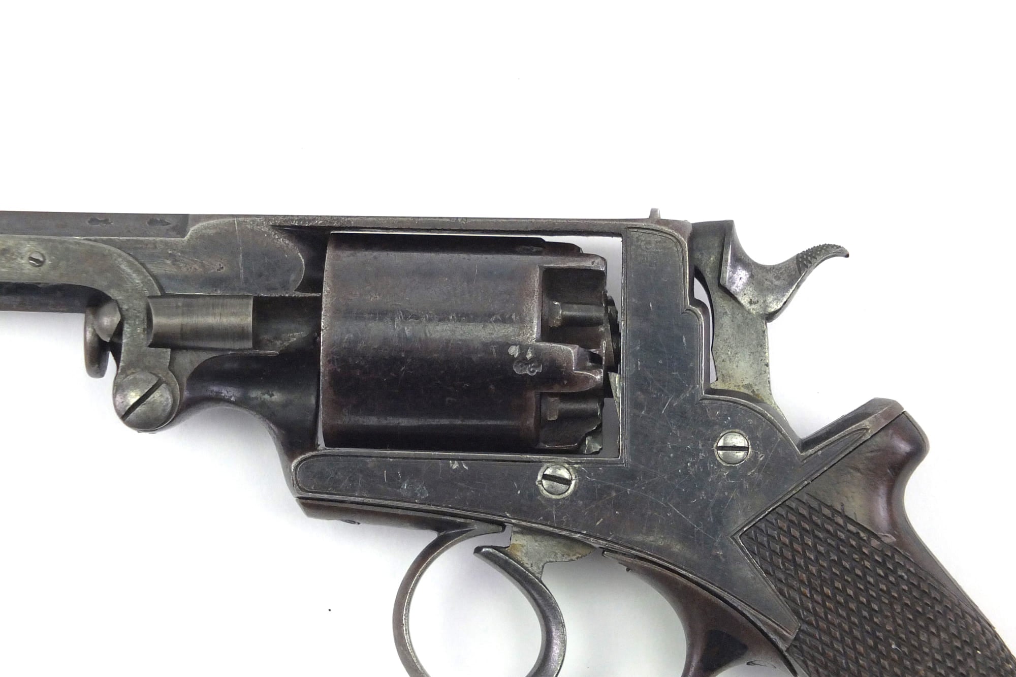 Adams Revolver Reproduction 54 Bore Beaumont Adams Percussion Revolver, very fine rare, cased. SN ...