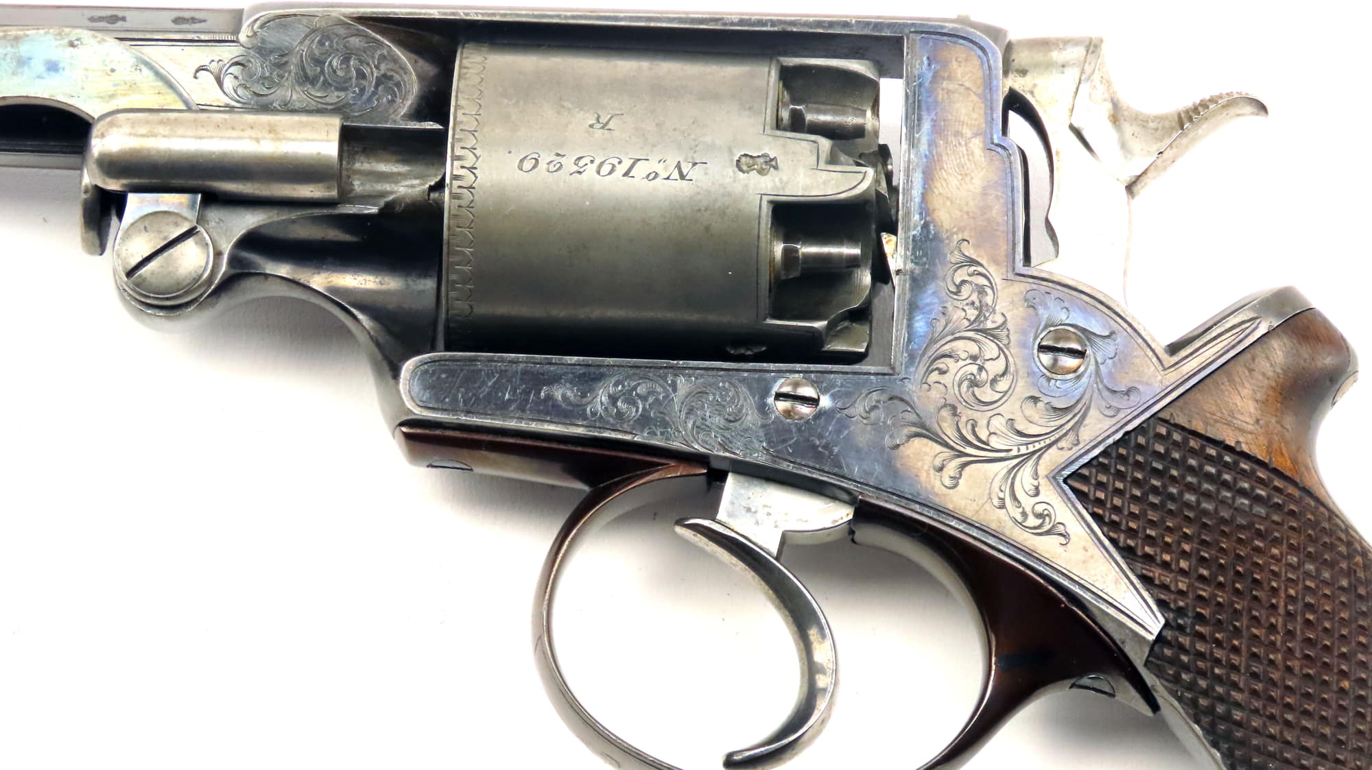 Adams Revolver Reproduction 54 Bore Beaumont Adams Percussion Revolver, fine, cased. Ref 9218 ...