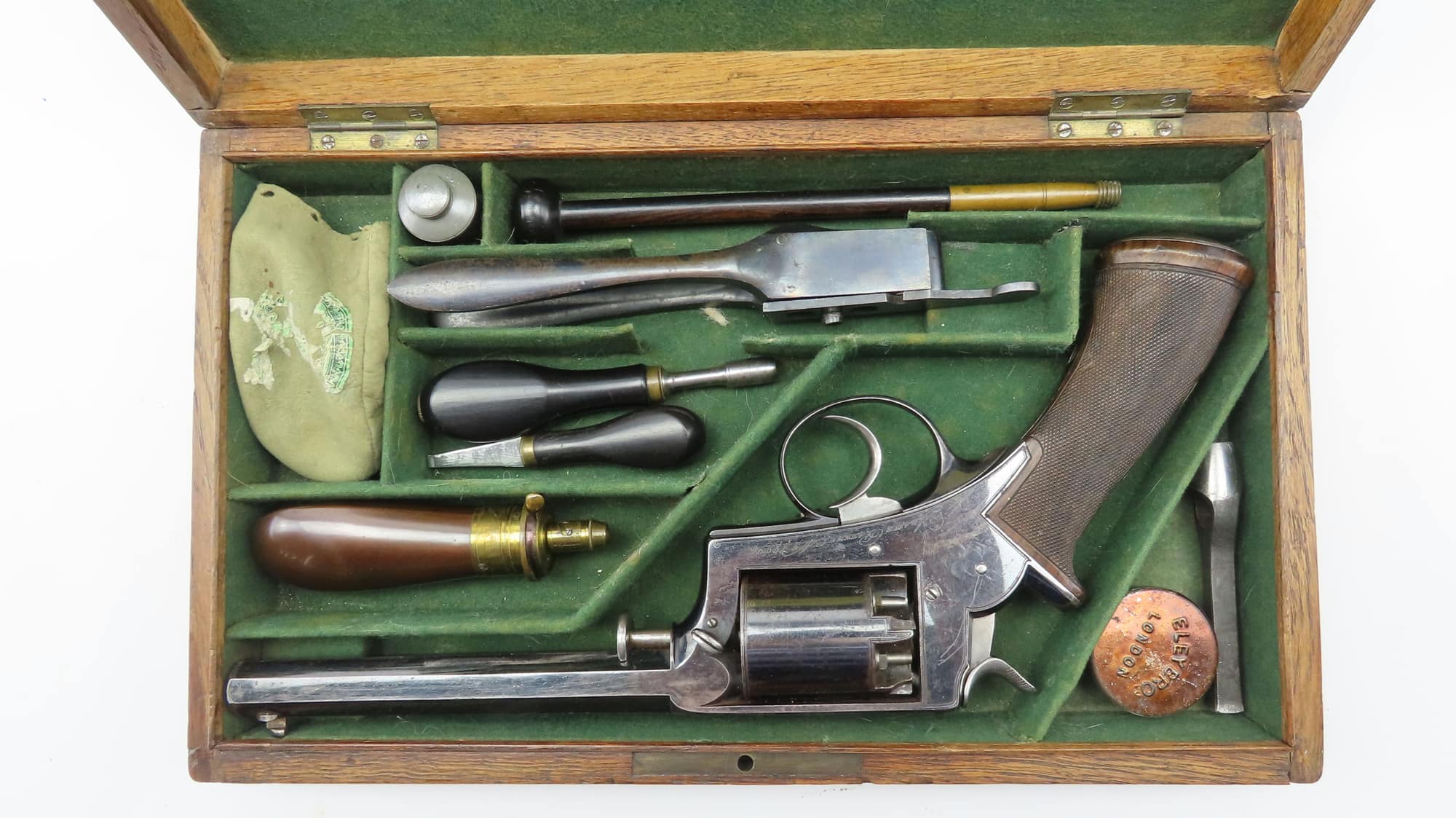 Adams Revolver Reproduction Percussion Beaumont Adams Revolver by Francotte, Early, Cased. Ref X34 ...