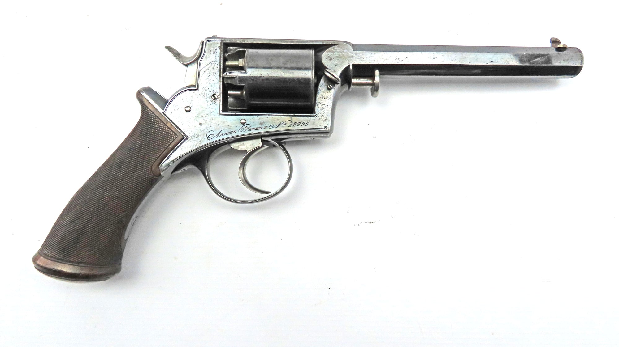 577 Adams Revolver Percussion Beaumont Adams Revolver by Francotte, Early, Cased. Ref X34 ...