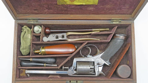 Cased Percussion Beaumont Adams Revolver. Ref X3435