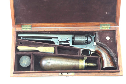 Colt London Hartford Navy Percussion Revolver, rare cased. SN X3065