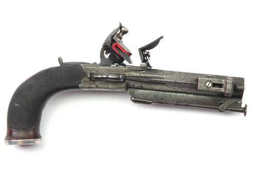 Dual Ignition Travelling Pistol by Haywood of Chester, Very Rare. (Ref 9162)