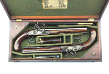 Load image into Gallery viewer, Flintlock Duelling Pistols by Grierson, Very Fine Cased Pair. (Ref 9170)
