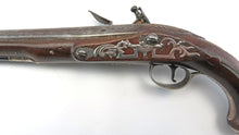 Load image into Gallery viewer, Silver Mounted Flintlock Holster Pistol by Joseph Griffin. Ref 9325
