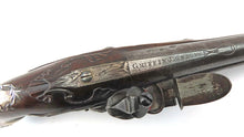 Load image into Gallery viewer, Silver Mounted Flintlock Holster Pistol by Joseph Griffin. Ref 9325
