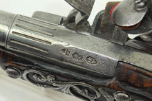 Load image into Gallery viewer, Flintlock Holster Pistol By J. Dafte Of London, very rare. SN 9099
