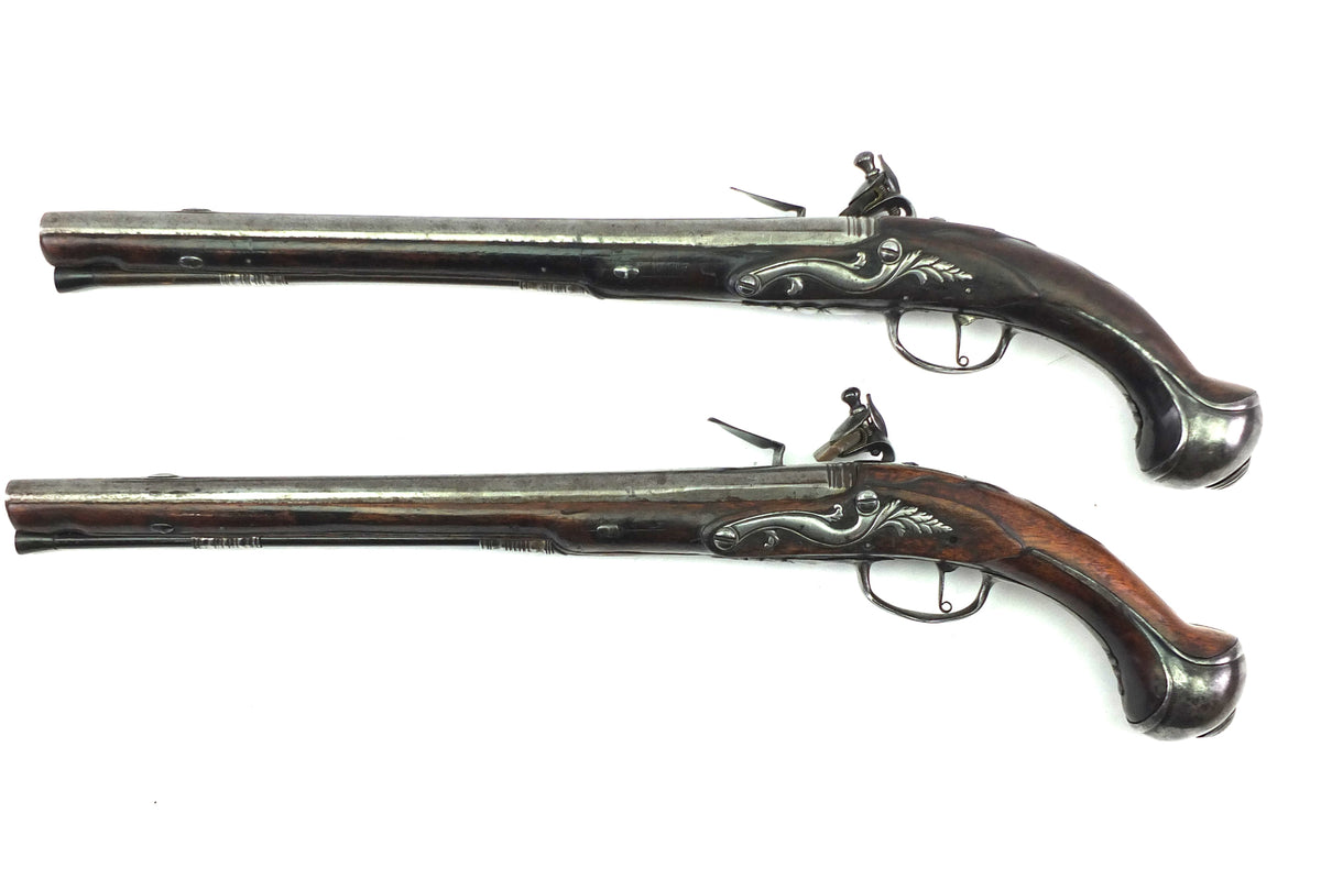 Rare Long Flintlock Holster Pistols by W. Turvey. SN 9117 – West Street ...